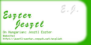 eszter jesztl business card